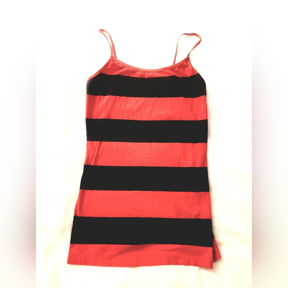 Rue 21 Orange and Black Tank Top